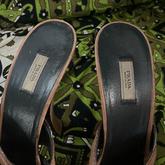 Prada Leather Slide Mule Heels - Picture 2 of 5